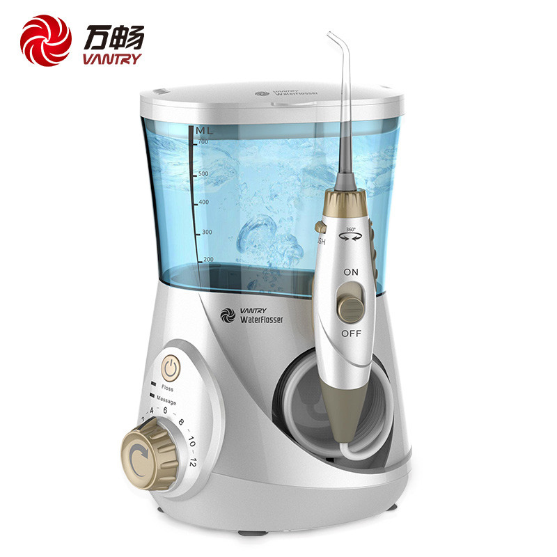 万畅（Vantry）冲牙器 TF_150BZ 8支刷头标准型，700ML可拆大水箱，清洁牙齿，家用洗牙器