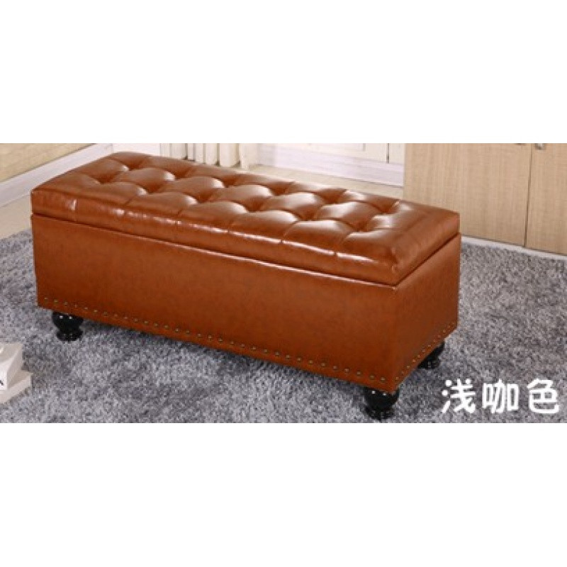 收纳凳换鞋凳服装店沙发凳皮长凳鞋店试鞋凳试衣间凳子可坐储物凳_4 咖啡色