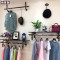 服装店衣架展示架上墙壁挂铁艺童装女装店货架服装陈列架欧式复古_6 【如图6件套】长450厘米