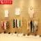 不锈钢服装店展示架玫瑰金上墙货架女装店壁挂式侧挂衣架_5 G027-80CM-香槟金