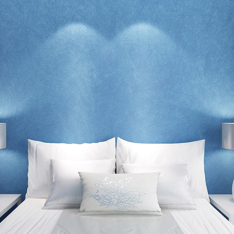 无纺布素色墙纸蚕丝客厅纯色温馨3d服装店餐厅壁纸卧室现代简约 石膏青