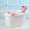特大号儿童宝宝浴桶加厚保温小孩泡澡浴盆桶子洗澡盆沐浴桶 白色