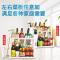 双层厨房置物架落地调味品调料刀架收纳多功能用品用具架子免打孔_9 粉左右菜板架+刀架+筷子筒+10只合金筷