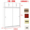 推拉移衣柜实用木质柜2板式定制整体组装卧室简约现代经济型F+顶柜颜色备注默认浅胡桃2 D款柚木色