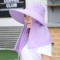 采茶帽子女防嗮遮阳电瓶车骑车帽子防晒夏季遮脸帽子夏透气遮阳帽_2 采茶帽---玫红
