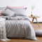 ladysoft家居 棉麻素色四件套 1.5/1.8米床 品质床上套件 1.5m（5英尺）床 亚灰色