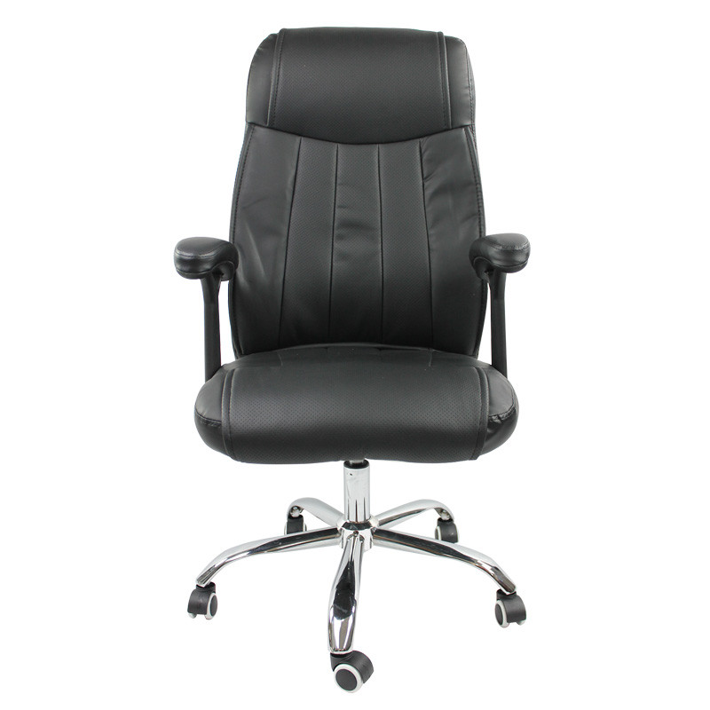 【万保】办公家具 皮质办公椅老板椅 现代简约可旋转可升降电脑椅 黑色620*550*1260（单位：mm）