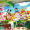 迪士尼家族儿童3d立体创意墙纸儿童房卡通客厅电视背景画_7 高档进口油画布（整幅）