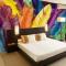 大型壁画3d欧式墙纸床头餐厅卧室客厅背景墙壁纸3D羽毛壁画_5_1 时尚艺术宣绒布（拼接）