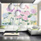 唯美温馨花朵创意婚房背景墙纸艺术美式壁纸卧室客厅大型壁画墙布_1 进口环保无纺布（拼接）