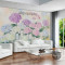 唯美温馨花朵创意婚房背景墙纸艺术美式壁纸卧室客厅大型壁画墙布_1 高档进口油画布（整幅）