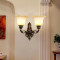 罗弗利 美式壁灯北欧现代简约铁艺卧室床头灯欧式客厅创意户外过道壁灯具 0836 B601-1