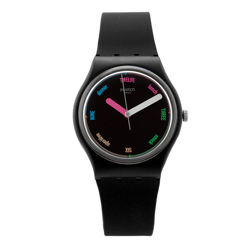 Swatch/斯沃琪手表 瑞士手表 色彩密码系列 简单大方石英表 男女通用GB294