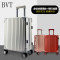 BVT铝镁合金旅行箱静音万向轮行李箱20寸登机箱海关锁密码箱 24寸 银色