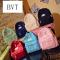 BVT小清新云朵书包日韩可爱萌系高中女生帆布双肩背包中学生休闲书包_7 粉红色