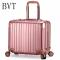 BVT铝框拉杆箱18寸万向轮登机箱TSA海关锁密码箱16寸空姐旅行箱_0 默认尺寸 玫瑰金18寸