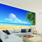 大型立体海景壁纸壁画大海海洋客厅电视沙背景墙墙纸沙滩地中海_1 高端无缝草编（整幅/平方