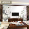 定制大型无缝3d立体墙布壁画中式牡丹花鸟素色墙纸客厅电视背景墙 闪银珍珠布一平米