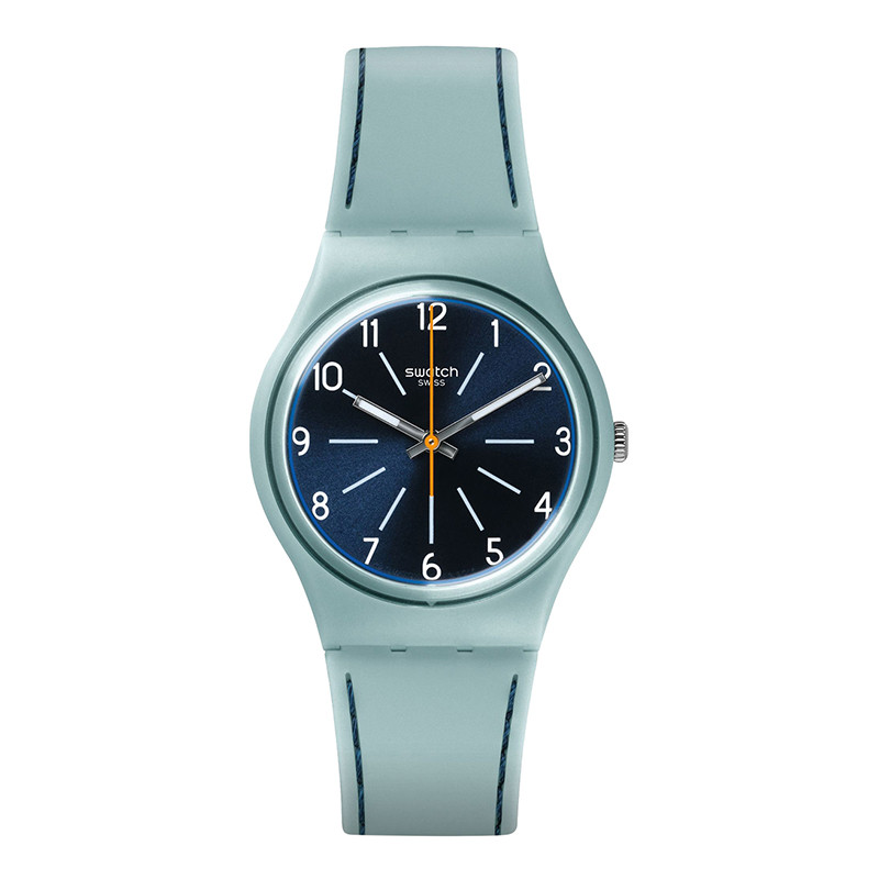 斯沃琪(Swatch)手表 经典色彩密码系列 树脂表带 石英男女通用表 蓝色时针GM184 GM184