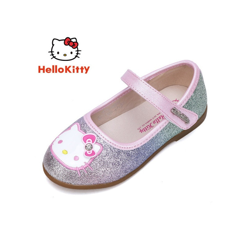 HELLOKITTY凯蒂猫童鞋女童皮鞋公主鞋2018春季新款儿童学生单鞋小童K76188 35 粉色
