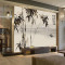 无缝中式3d个性定制壁画客厅沙电视背景墙水墨山水竹子墙纸壁布 无缝闪银布（整张）