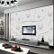 无缝定制壁画欧式3D立体电视背景墙卧室简约客厅壁纸家装墙纸3d 无缝真丝布（整张/平方）