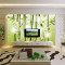 无缝中式绿色竹子壁画卧室沙电视背景墙客厅影视墙壁纸墙纸 无缝闪银布
