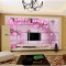 电视背景墙纸壁纸客厅卧室3D无纺布无缝墙布大型壁画个性蝴蝶粉色 无缝真丝布（整张/平方）