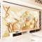 无缝3d个性定制壁画中式复古家和荷花电视背景墙沙客厅墙布墙纸 无缝油画布（整张）