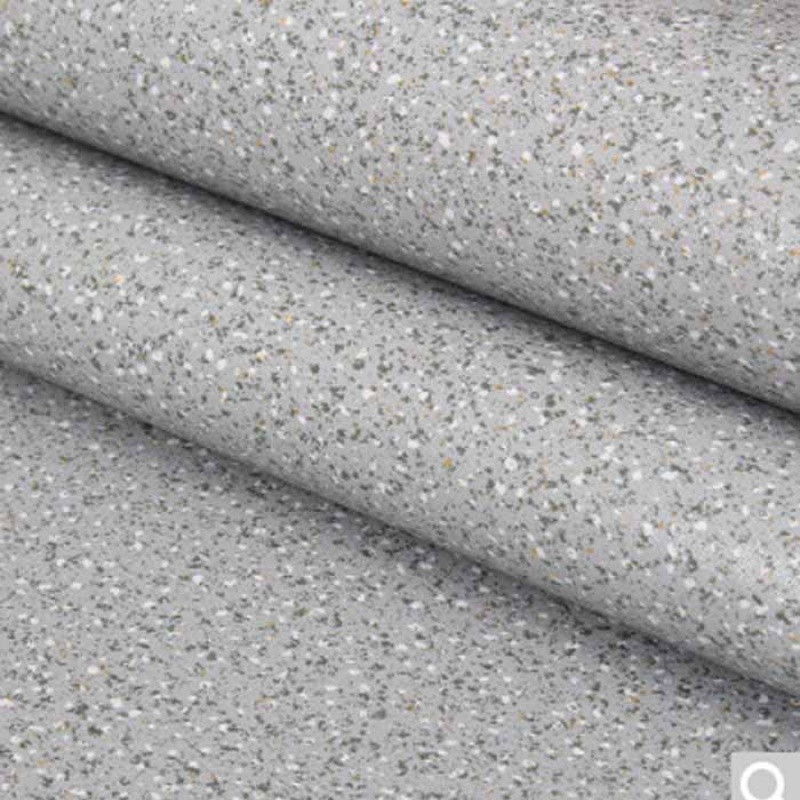 PVC塑胶地板革家用卧室加厚耐磨防水塑料地板纸地板胶地板贴纸_2_8 默认尺寸 浅灰色工程1.0灰理石