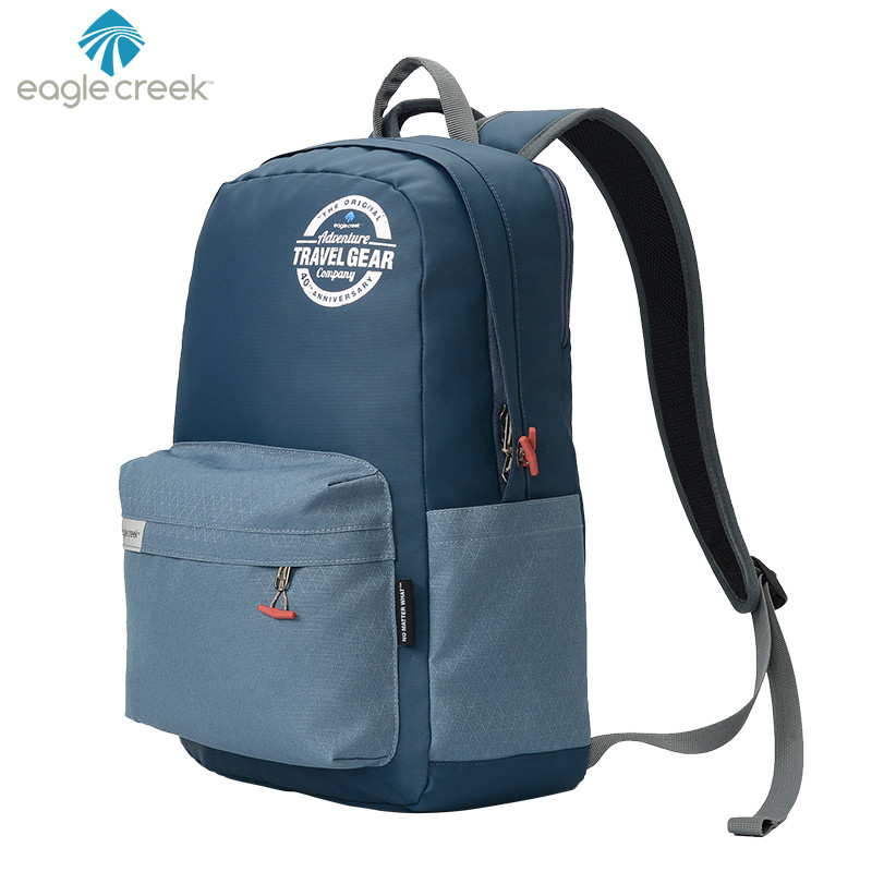 美国eagle creek40周年纪念款背包休闲双肩包旅行包购书包_EoT06 18新品暗蓝双拼