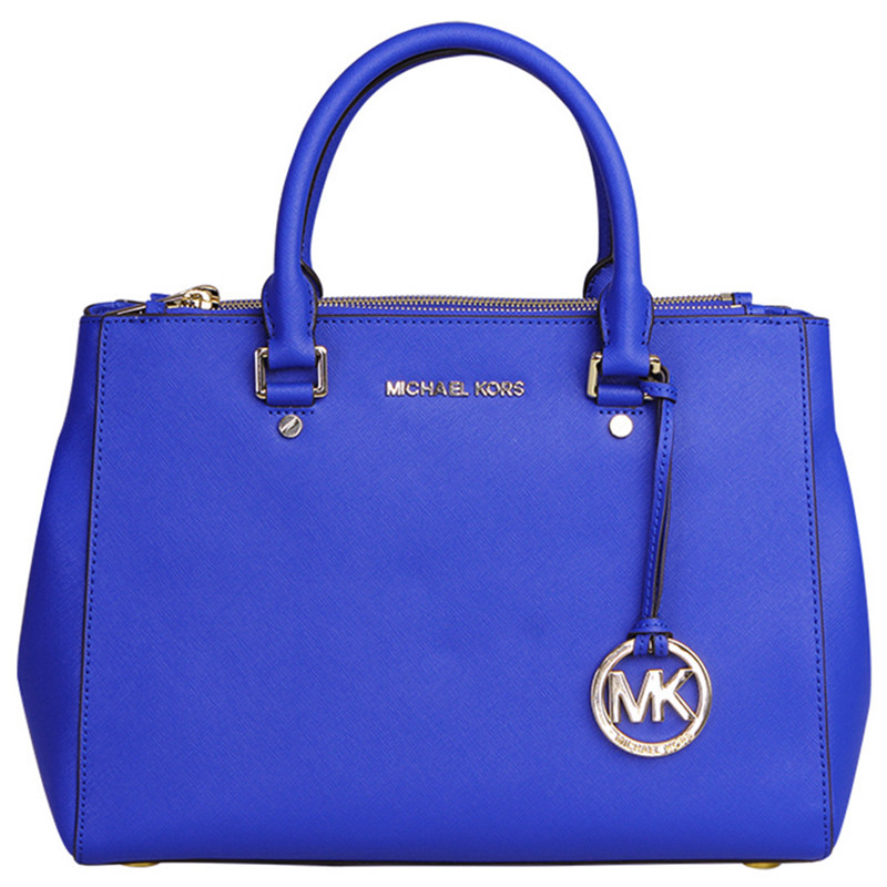 MICHAEL KORS 迈克·科尔斯手提包 女经典款杀手包软纯色荔枝纹牛皮商务/OL拉链中号 30S4GTVS6L 电光蓝