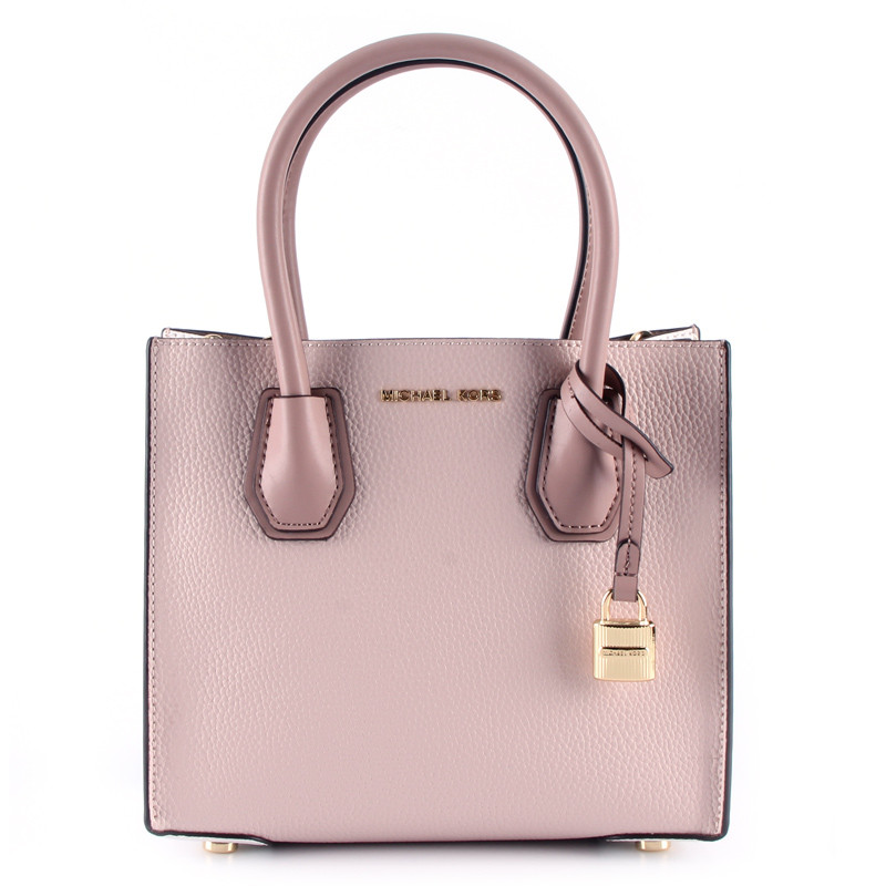 MICHAEL KORS 迈克·科尔斯 Mercer 新款 皮质手袋手提包拼色小号 30S7SM9M2L 粉色拼