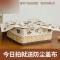 竹篮子茶几竹编收纳筐收纳篮桌面厨房客厅宜家用韩式复古布艺田园多色多款多功能生活日用收纳用品_3 白色田园