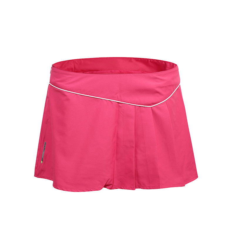 赛琪女士网球裙运动裙夏季新款短裙女球裙速干裙子半短裙 L 桃红色