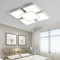 超薄客厅灯简约现代大气家用创意灯具客厅卧室灯长方形吸顶灯 白框92x62LED白光