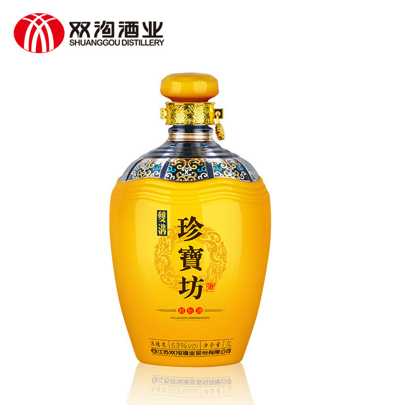 洋河双沟珍宝坊 53度1L 高贵典雅 品质绵柔白酒 2018年封藏大典