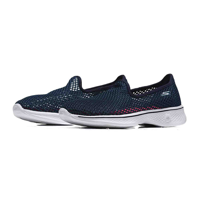 Skechers斯凯奇女健步鞋2018新款GO WALK 4轻质一脚套减震硬地运动鞋综合训练鞋/室内健身鞋 14905/NVY海军蓝色 38码
