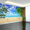 卡茵 3D立体海景沙滩大型壁画 客厅电视背景墙壁纸 卧室整张无缝墙纸 无缝鎏金工艺/平方米