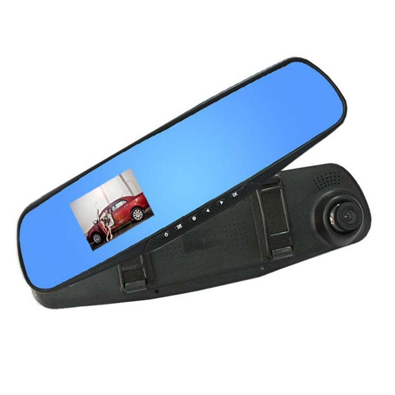 静航(Static route) 双镜头4.3寸高清后视镜汽车行车记录仪高清前后1080P倒车影像170°TF卡