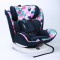 Aobell儿童安全座椅可360度旋转车载坐椅9个月-12岁ISOFIX硬接口 开心草莓果 草莓果