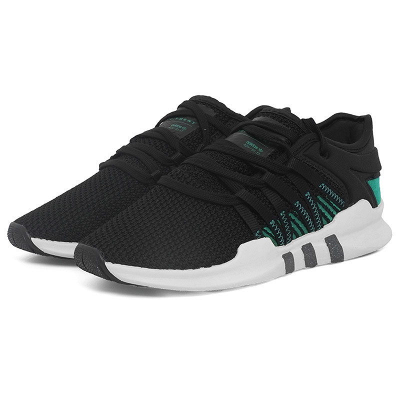 adidas阿迪达斯三叶草女子休闲鞋2018新款EQT运动鞋CQ2158.. CQ21581号黑色+深绿 38.5码