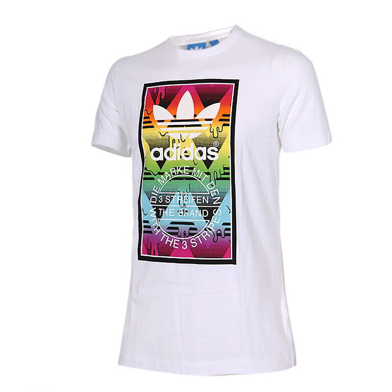 adidas阿迪达斯三叶草新款时尚印花休闲短袖T恤-AJ7137 XL 默认颜色