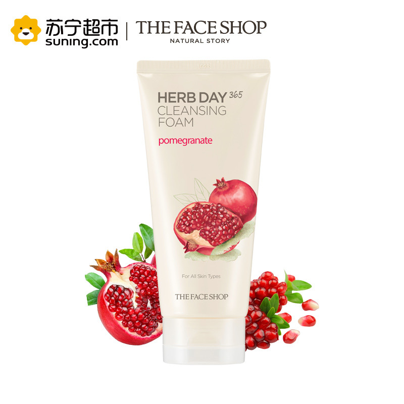 THE FACE SHOP 菲诗小铺 每日草本石榴泡沫洁面膏 170g