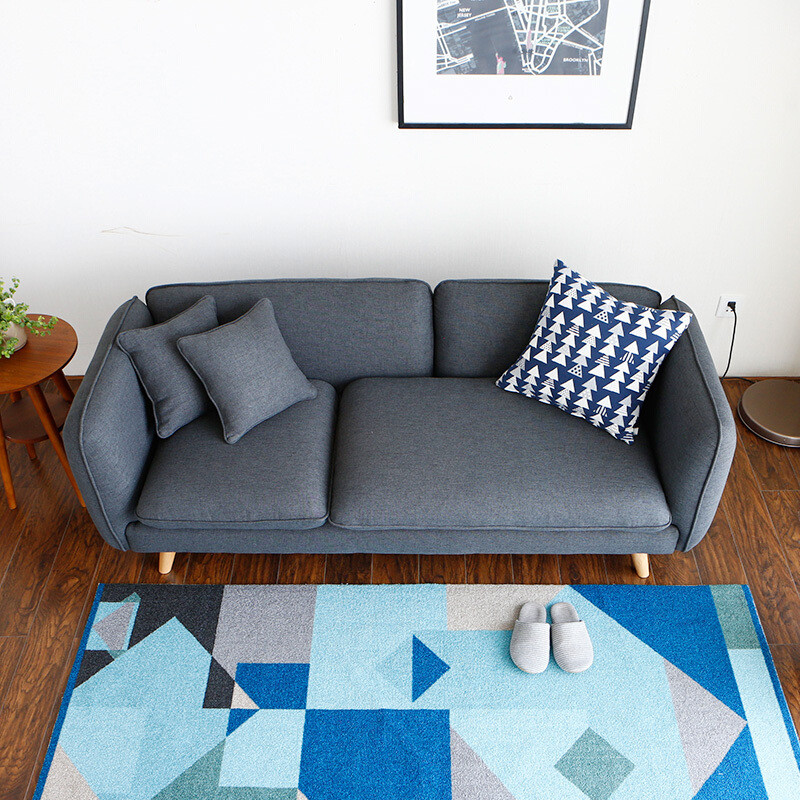 A家家具 沙发 北欧客厅布艺沙发 可拆洗小户型多人位懒人沙发