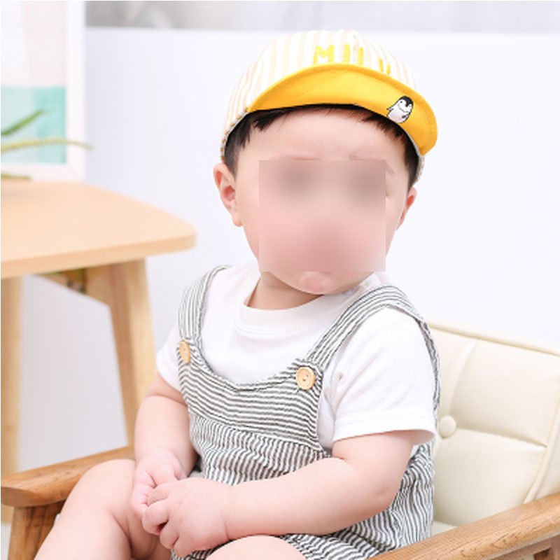 婴儿帽子0-3-6-12个月春秋男女宝宝鸭舌帽夏童帽遮阳帽1-2岁春夏可爱萌趣婴幼儿配饰 帽围(46-53cm)建议1-2岁 黄色-遮阳milk