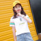 简妮薇JIANNIWEI2018春夏季新款韩版白色短袖T恤女韩范宽松学生装上衣 4109白色 2XL