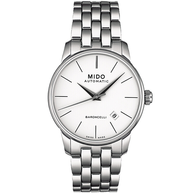 美度(MIDO)手表 贝伦赛丽系列自动机械情侣表男表 M8600.4.76.1银盘钢带