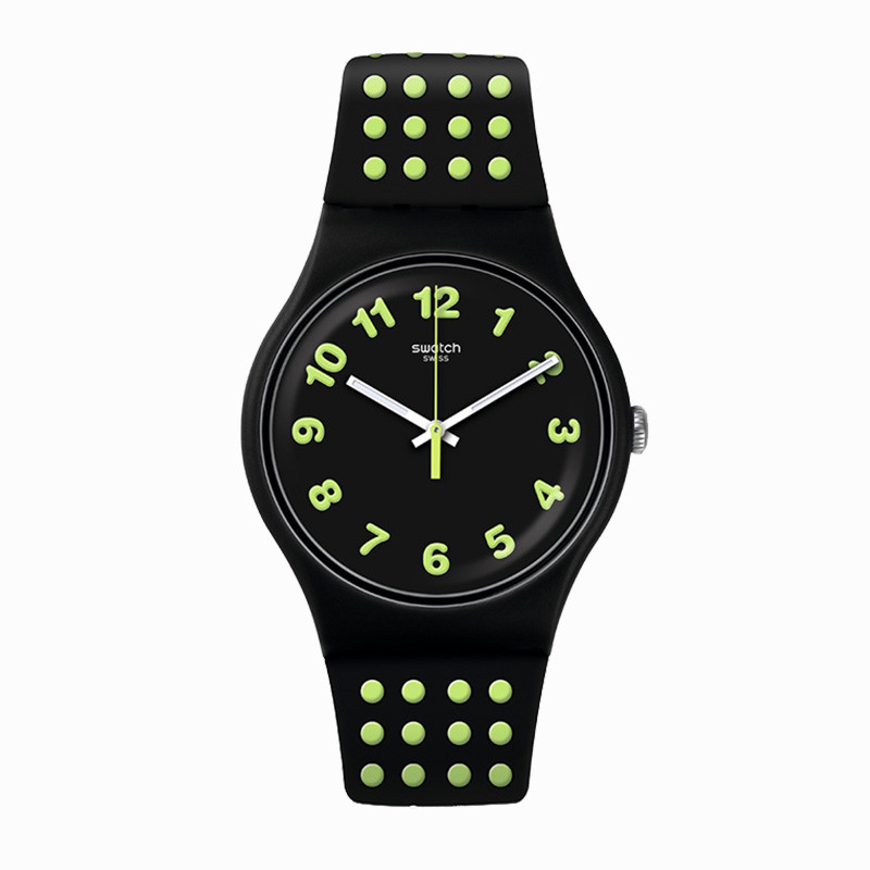 斯沃琪（Swatch）手表 原创炫彩系列 荧光圆点石英男女表SUOB147 SUOB147