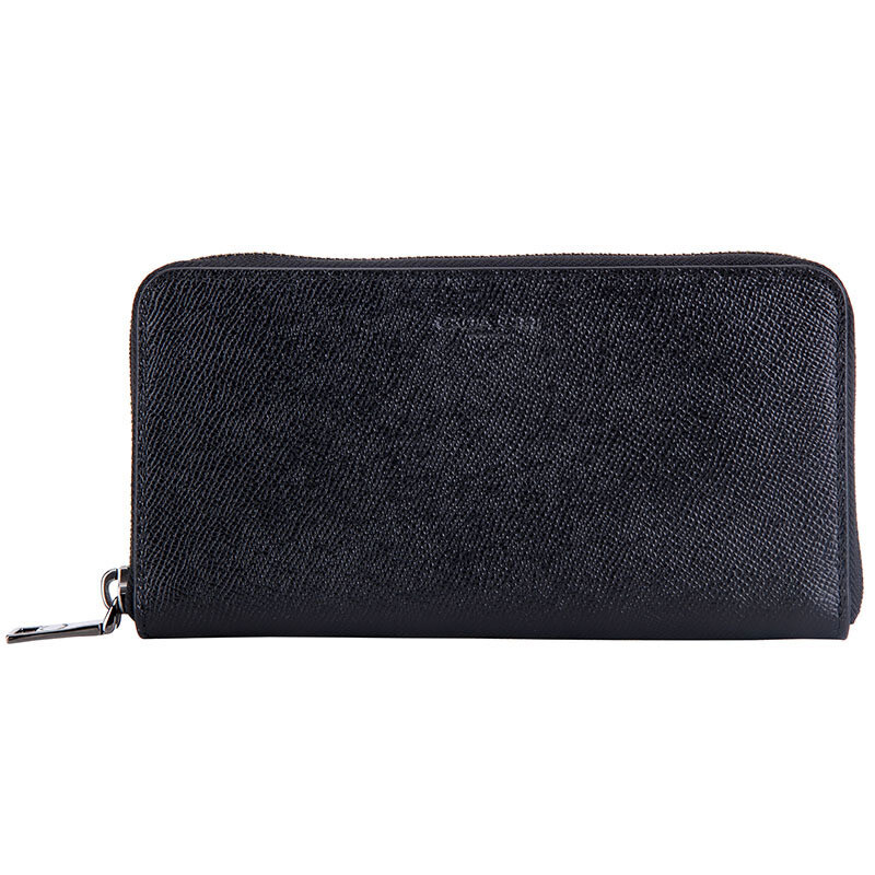 COACH 蔻驰 奢侈品 男士黑色皮质长款钱夹 F58107BLK
